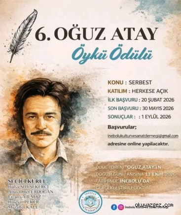 6. OĞUZ ATAY ÖYKÜ ÖDÜLÜ 2026